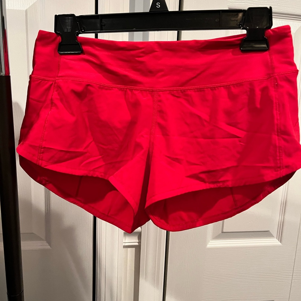 lululemon athletica Bright Red Athletic Shorts